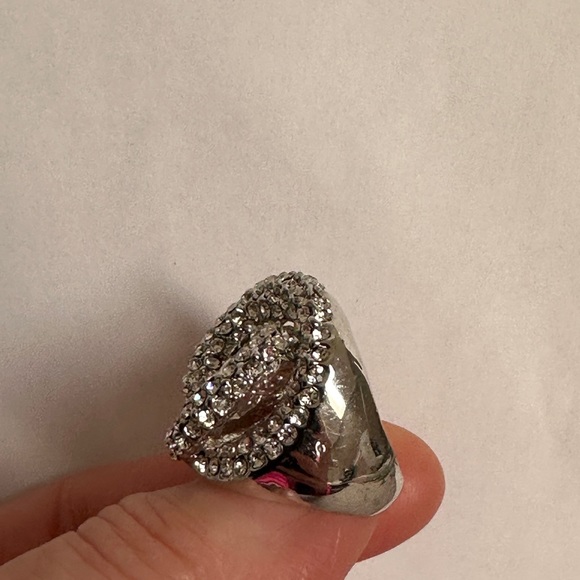 Silver Knit Cocktail Ring - Picture 2 of 4